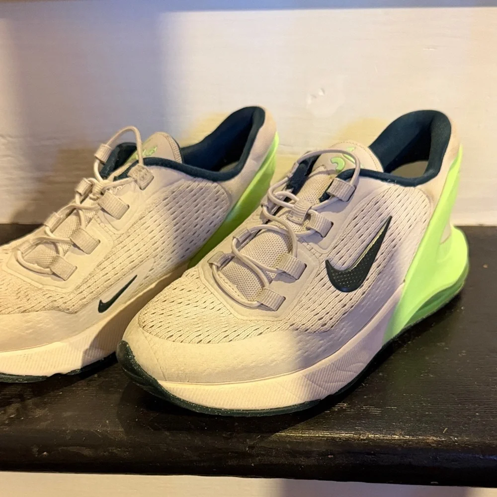 Nike White and Lime Athletic Sneakers